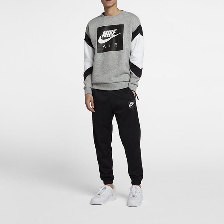 Свитшот мужской серо-белый Nike — фото 4