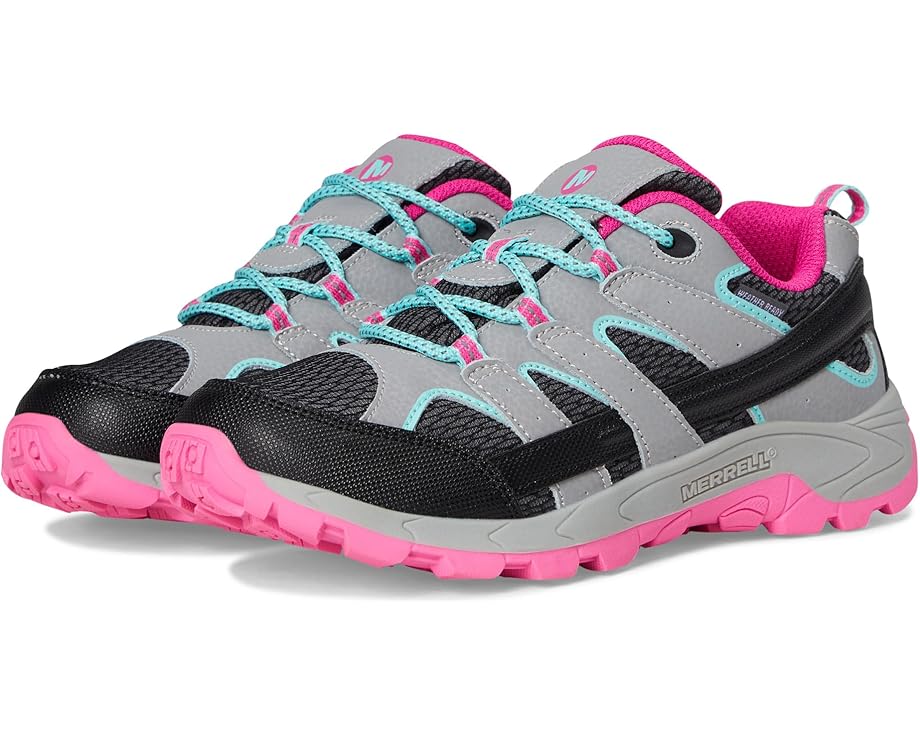 

Детские треккинговые ботинки Merrell Moab Kdz Wp (Little Kids/Big Kids) Merrell Kids, Grey/Pink