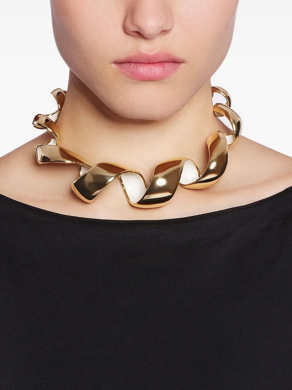 

Скрученная полированная цепочка Lanvin, золотистый