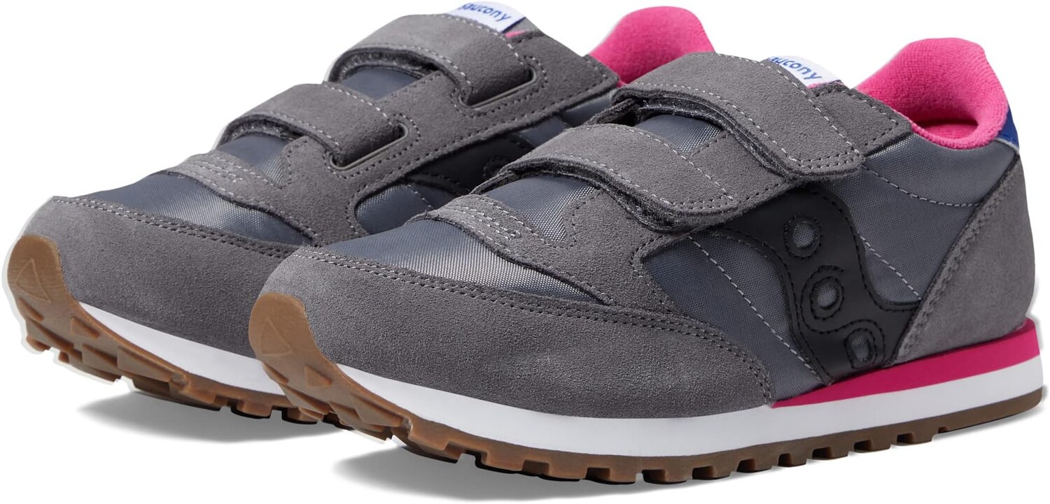 

Кроссовки Saucony Kids Originals Jazz Double Hook & Loop, цвет Grey/Black/Purple