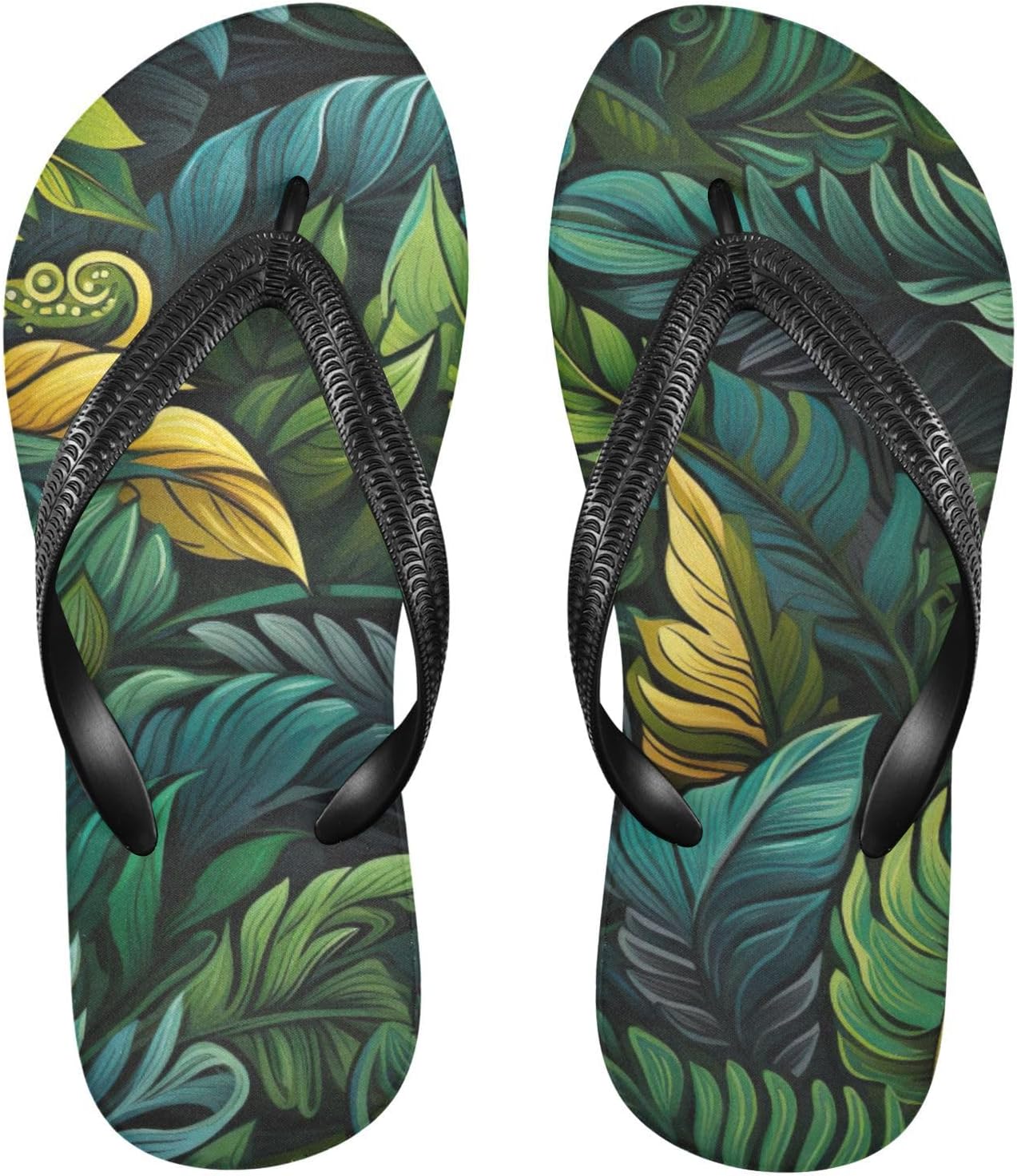 

Женские и мужские летние пляжные шлепанцы Palm Leaf с тропическим дизайном, для душа Kfbe