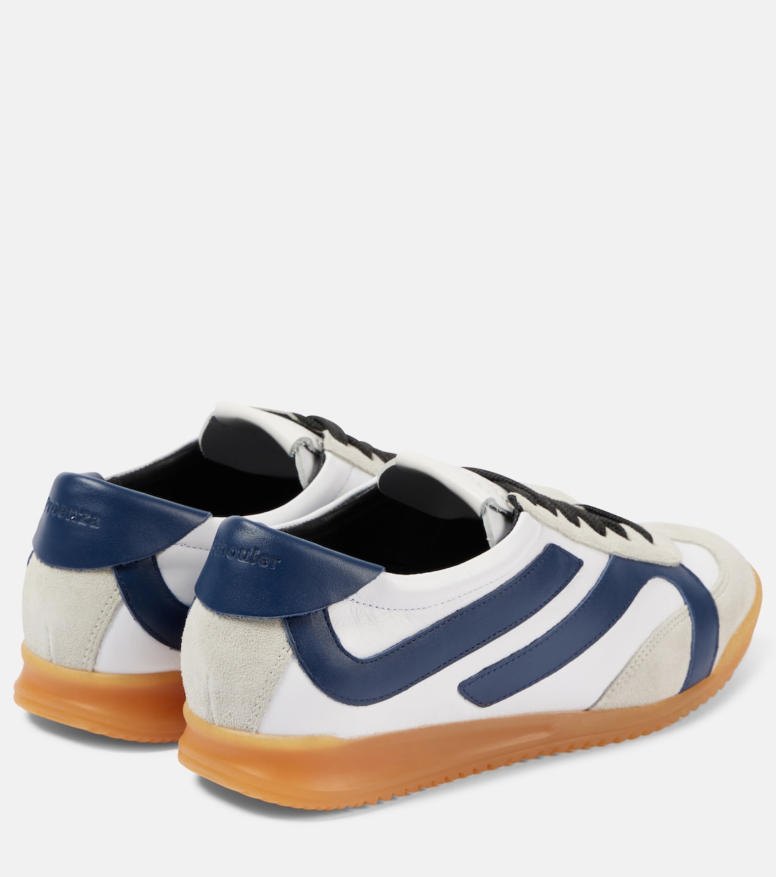 Кроссовки из кожи с отделкой из замши Proenza Schouler, Navy/ Beige/ White — фото 2
