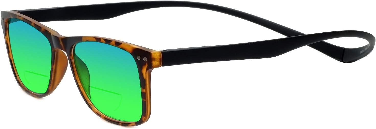 

Солнцезащитные очки Magz Astoria Classic Square с магнитной поляризацией, бифокальные, для мужчин и женщин, с застежкой-пряжкой для чтения, Tortoise Havana Brown Gold Frame/Green Mirror Lens