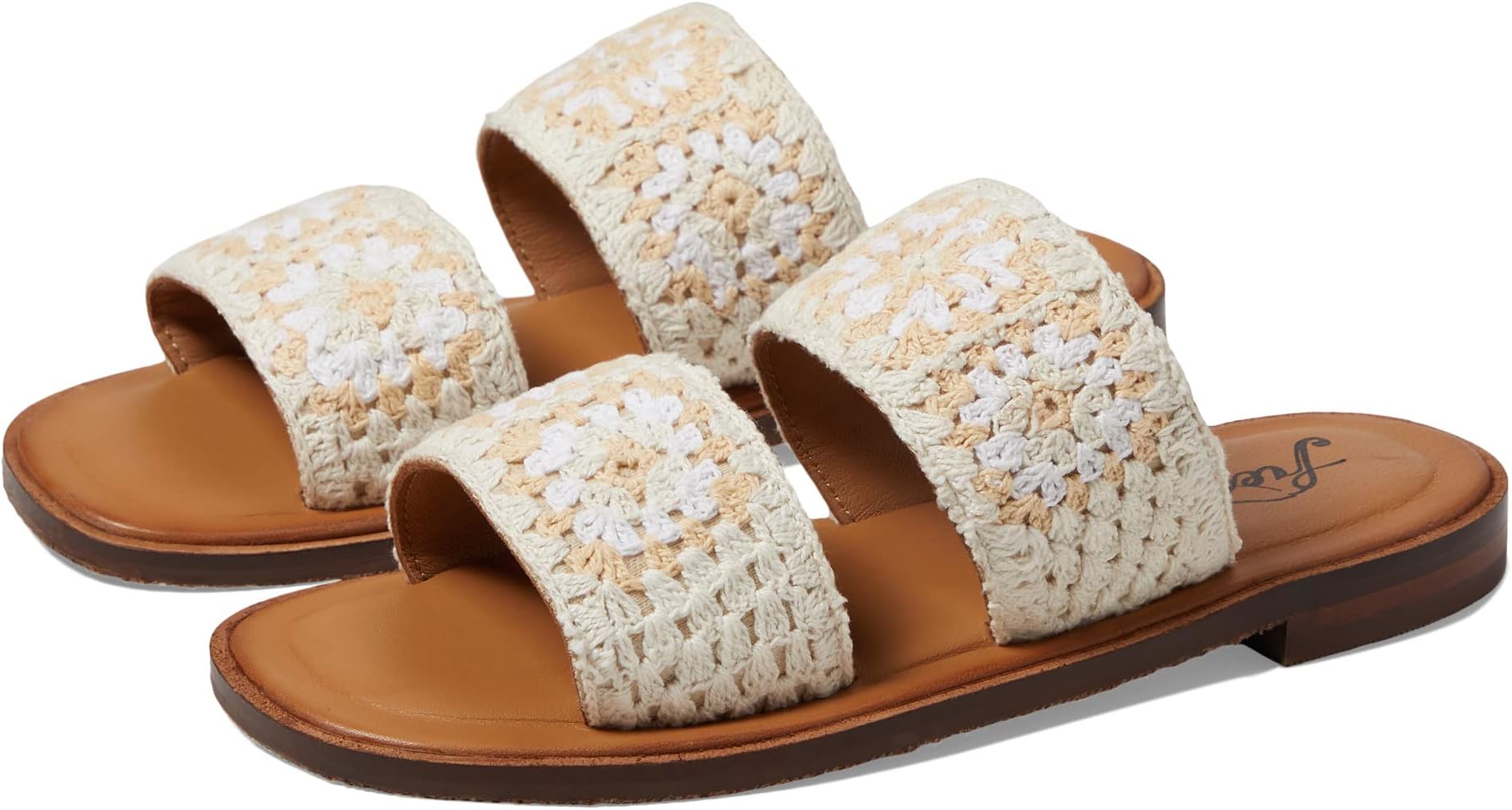 

Сандалии на плоской подошве Juliette Crochet Sandal Free People, цвет Ivory Combo