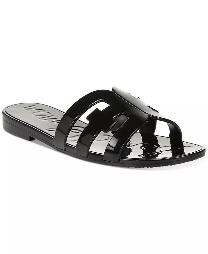 Женские сандалии-слайды с логотипом Bay Logo Emblem Jelly Sam Edelman, черный