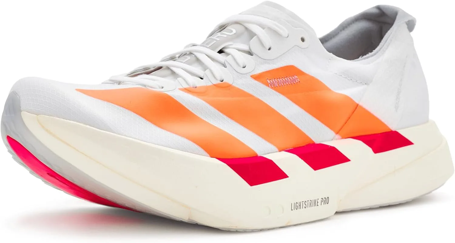 Мужские кроссовки для бега Adidas Adizero Adios Pro 4 - белые, белый/красный