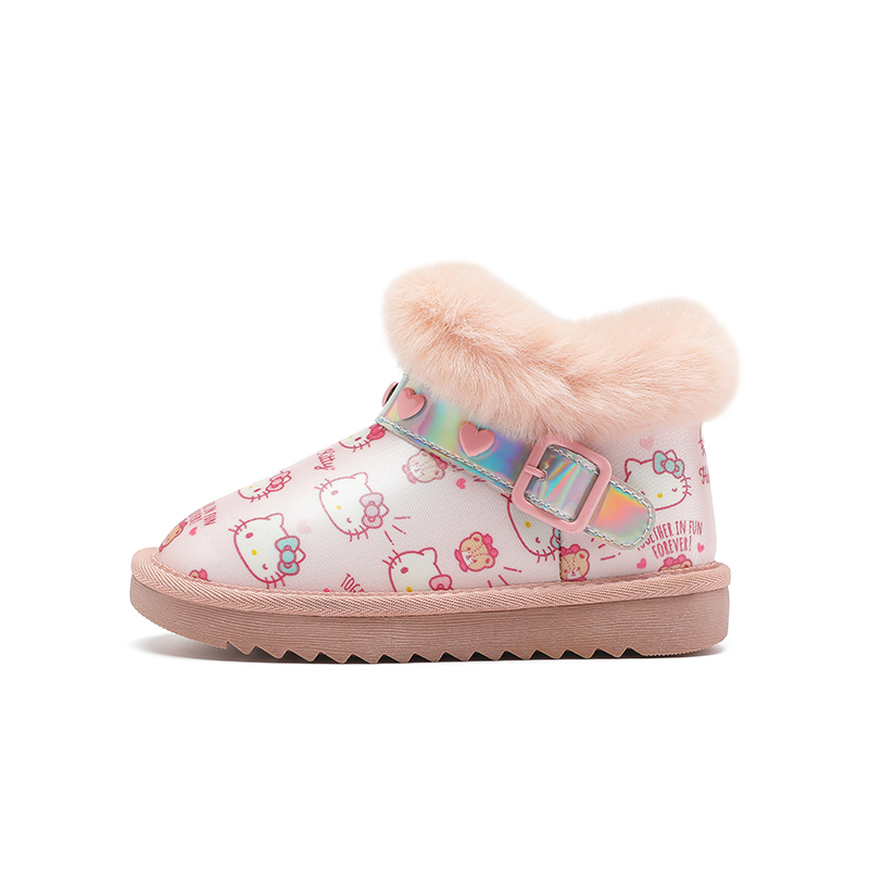 Hello Kitty устойчивые к истиранию легкие утепленные ботинки mid top для детей и подростков Sanrio, розовый — фото 3