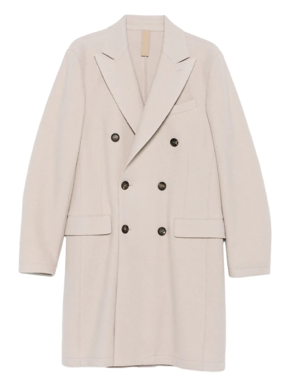 

Двубортное пальто на пуговицах Eleventy, нейтральный