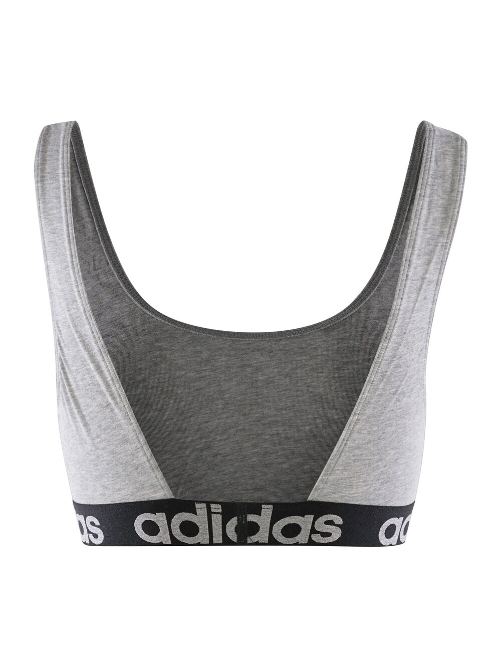 Спортивный бюстгальтер без косточек ADIDAS SPORTSWEAR SCOOP BRALETTE, пестрый серый — фото 2