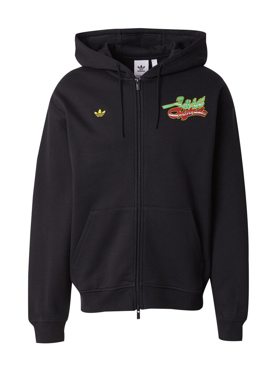 

Толстовка с капюшоном на молнии ADIDAS ORIGINALS, черный