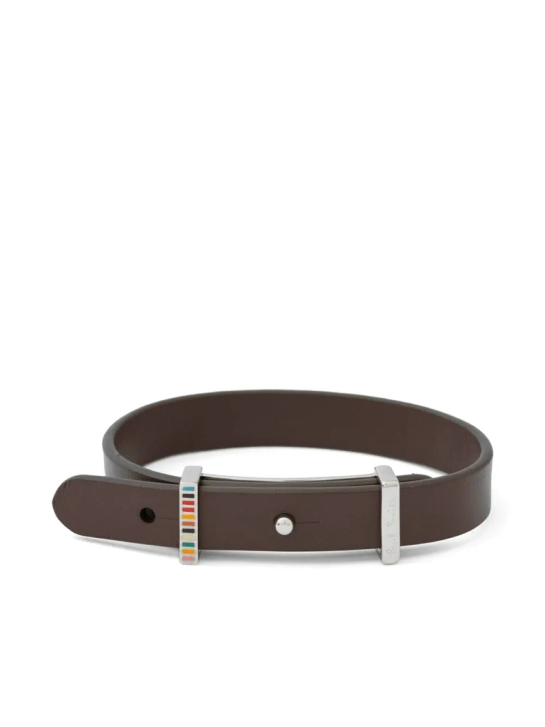

Браслет с фирменной пряжкой Paul Smith, коричневый