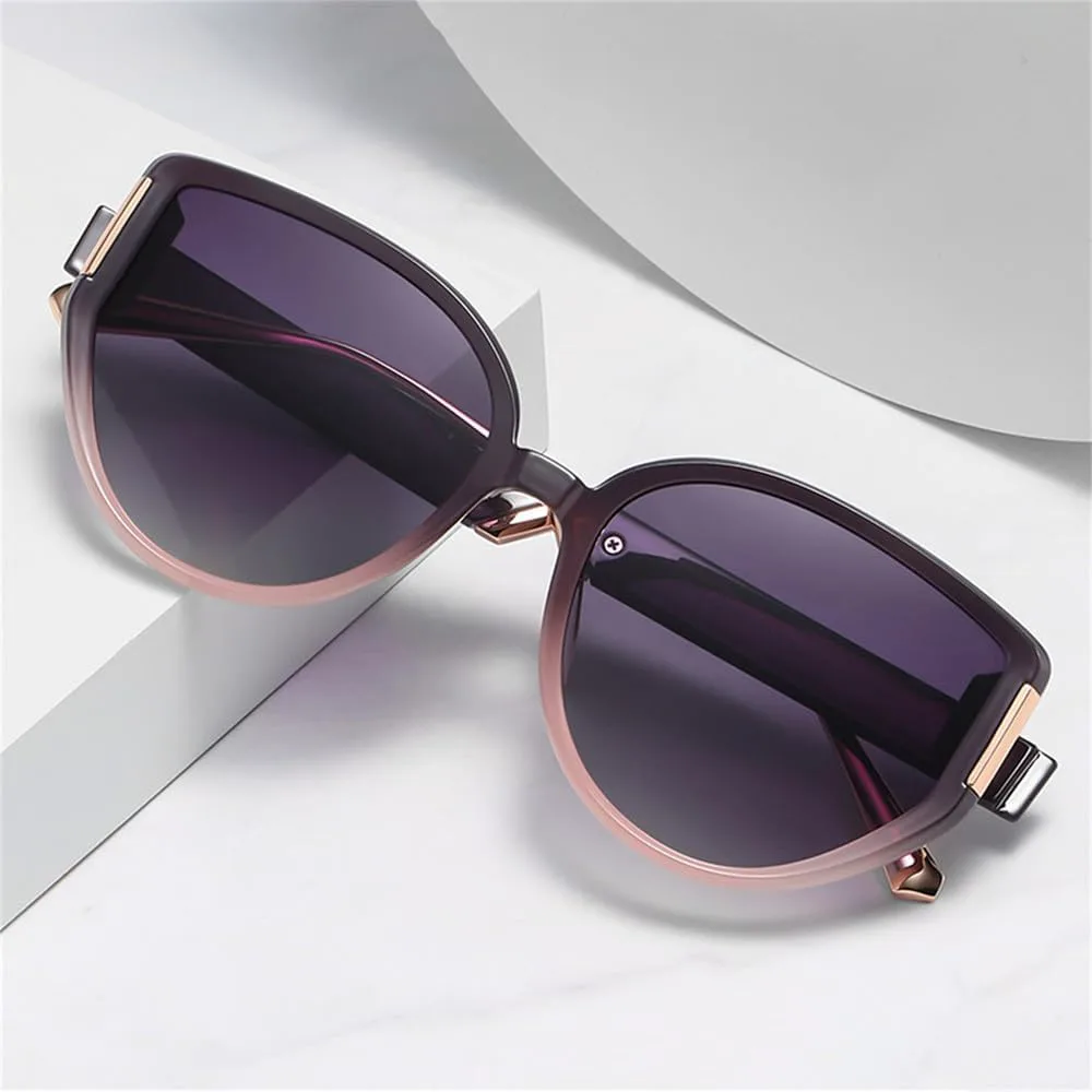 

Женские поляризованные солнцезащитные очки с металлическими дужками, градиентной расцветкой, для использования на открытом воздухе, зеркальные, UV400 HDUBFY, 4