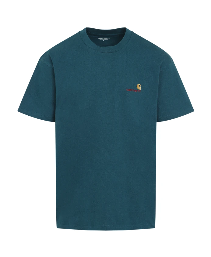 

Малахитовая футболка с американской надписью Carhartt Wip, зеленый