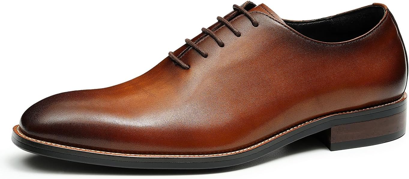 

Мужские оксфорды Santimon для свадебного торжества, делового стиля, повседневные, из натуральной кожи, классические, для выпускного вечера, Coffee