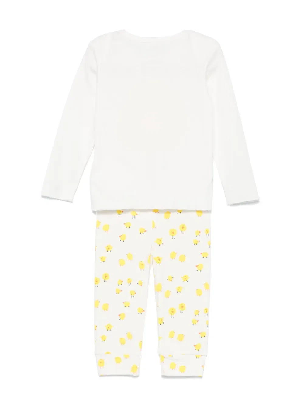 Комплект брюк с принтом "цыплята" Stella Mccartney Kids, белый — фото 2