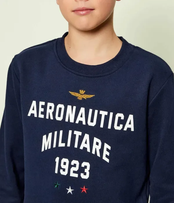 Толстовка regular fit Aeronautica Militare, темно-синий — фото 4