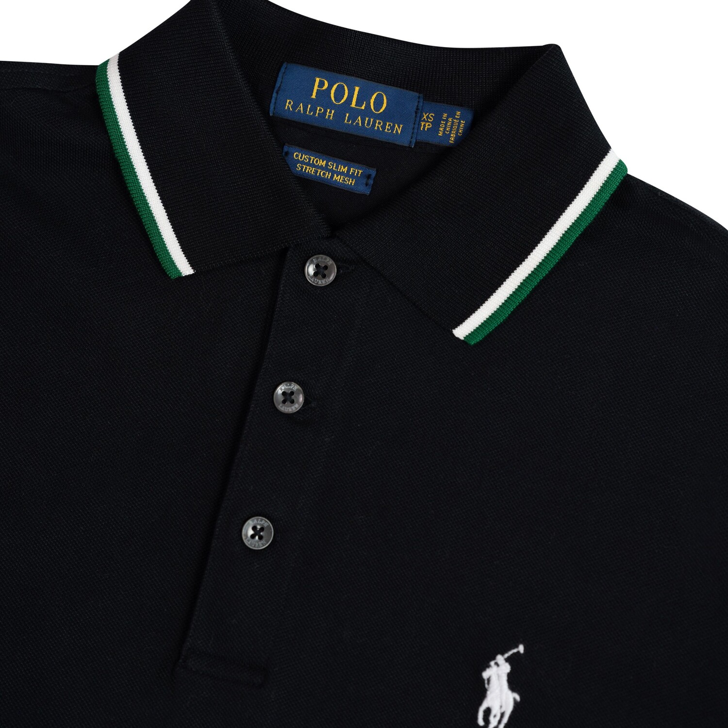 Мужская поло Polo Ralph Lauren, черный — фото 3