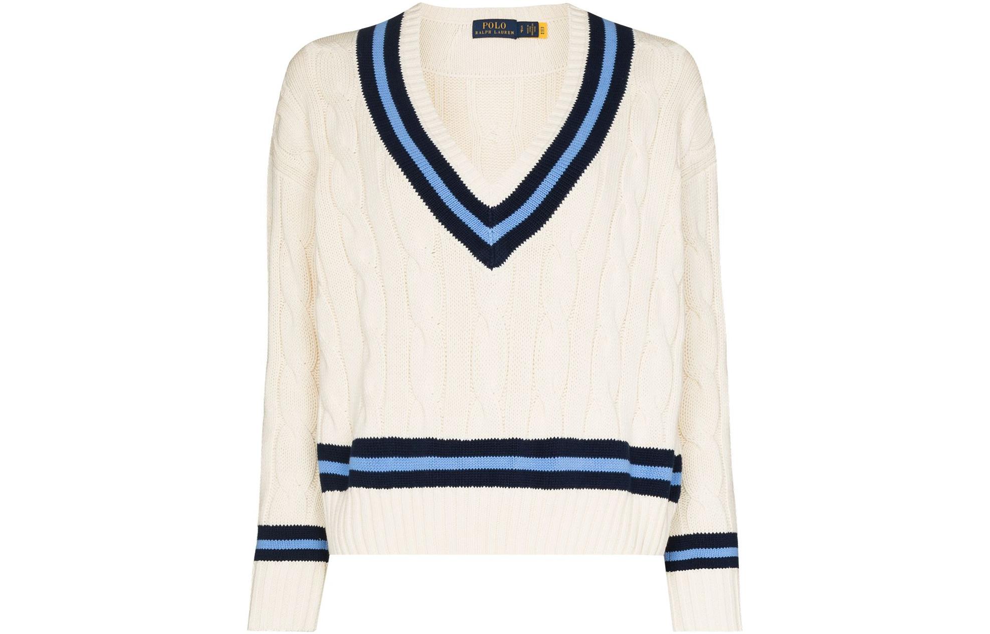 

Вязаный джемпер для крикета Polo Ralph Lauren, белый