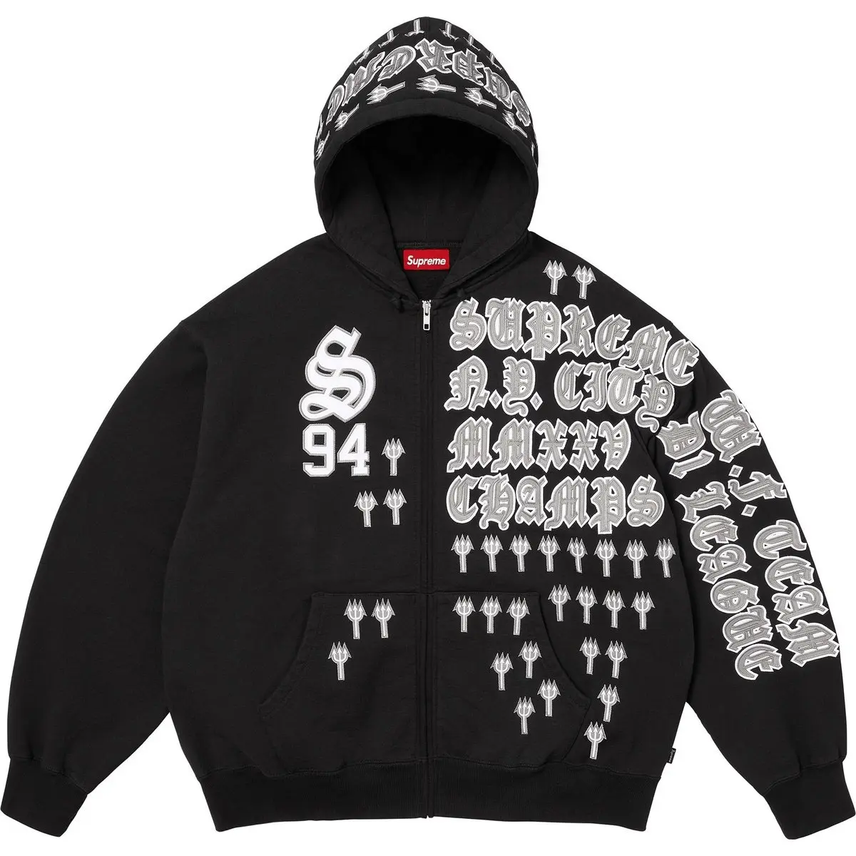 Толстовка с капюшоном и молнией FW25 League Champs унисекс Supreme, синий/темно-синий — фото 2