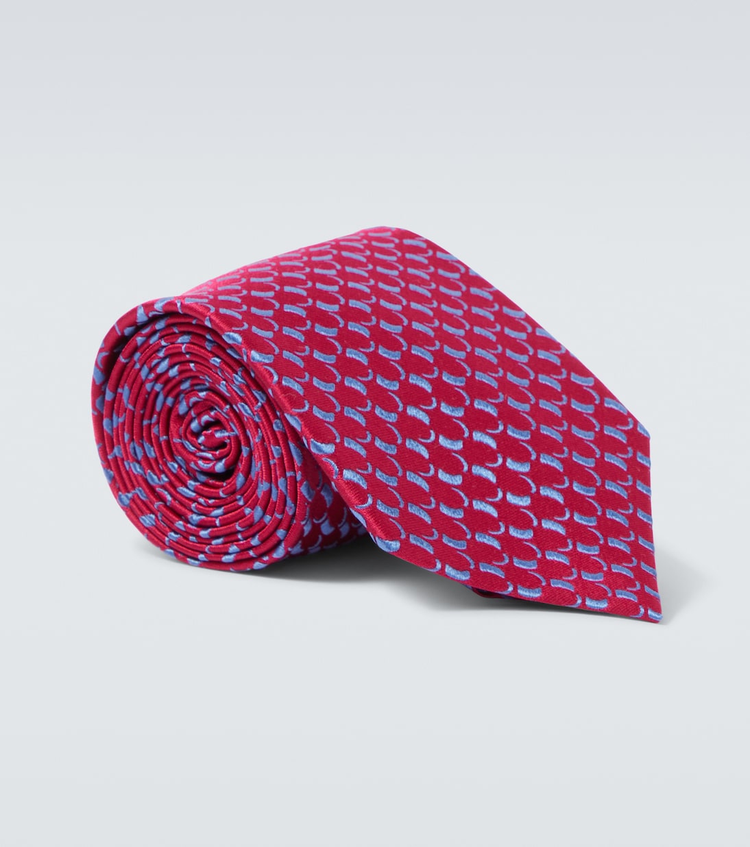 

Шелковый галстук жаккард Charvet, Red Blue