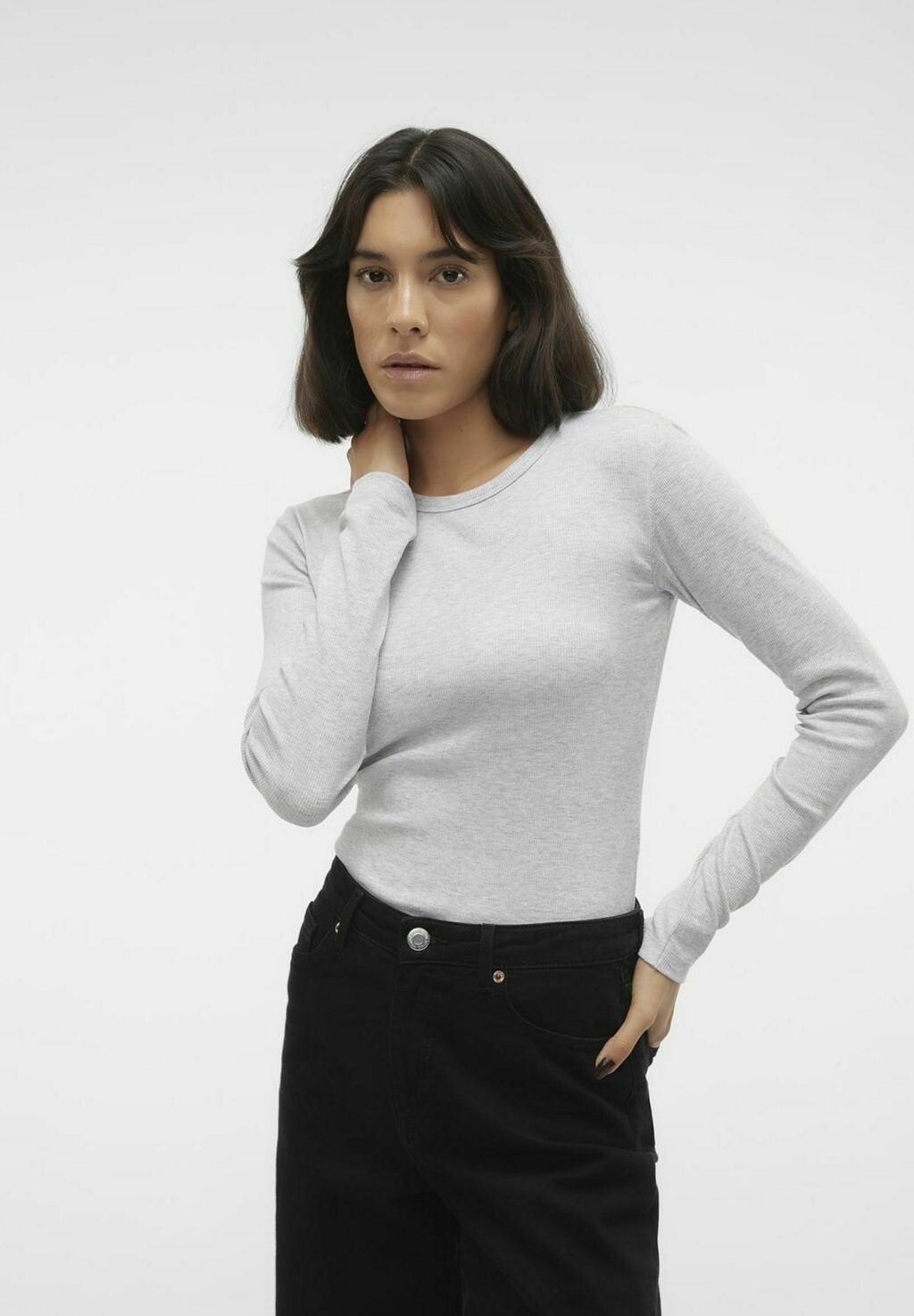

Топ с длинными рукавами VMCHLOE Vero Moda, серый