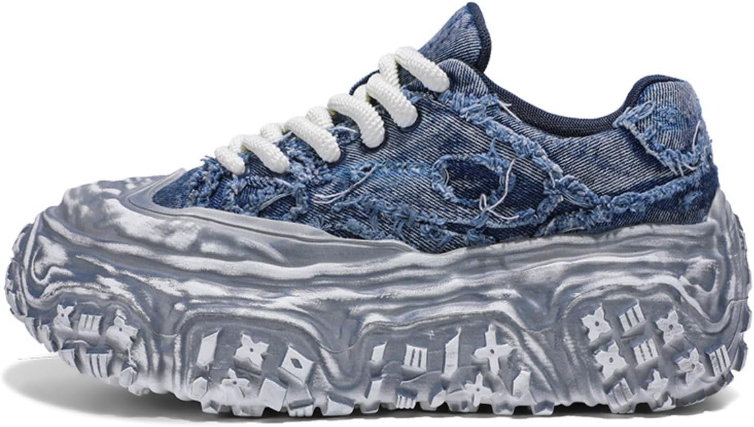 

Мужские кроссовки с массивной подошвой, повседневные «папинские» обувь, противоскользящие для прогулок, ежедневных поездок на работу, походов и активного отдыха Azttoztto, синий