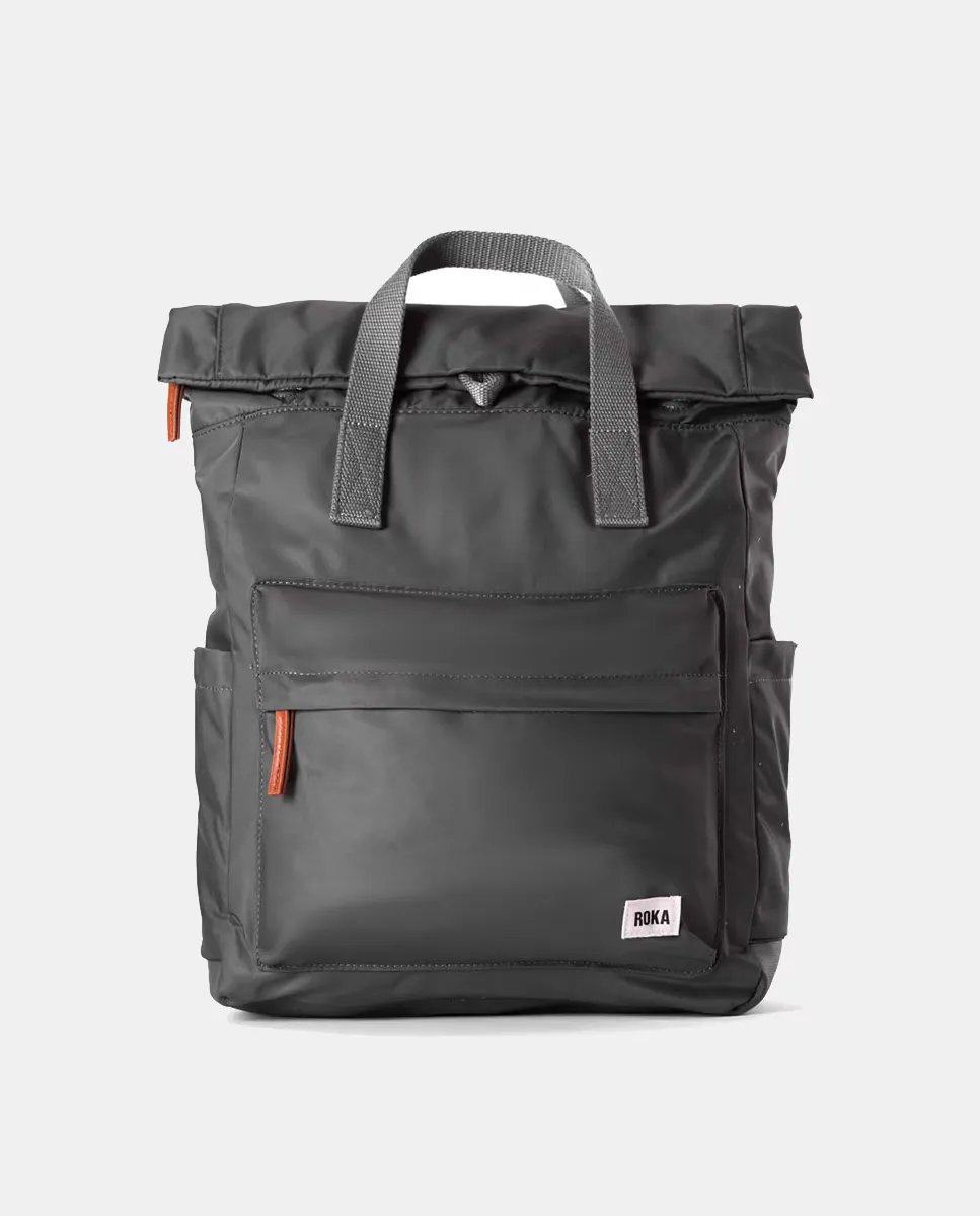 

Unisex canfield b переработанный нейлоновый средний рюкзак темно-серый водоотталкивающий Roka