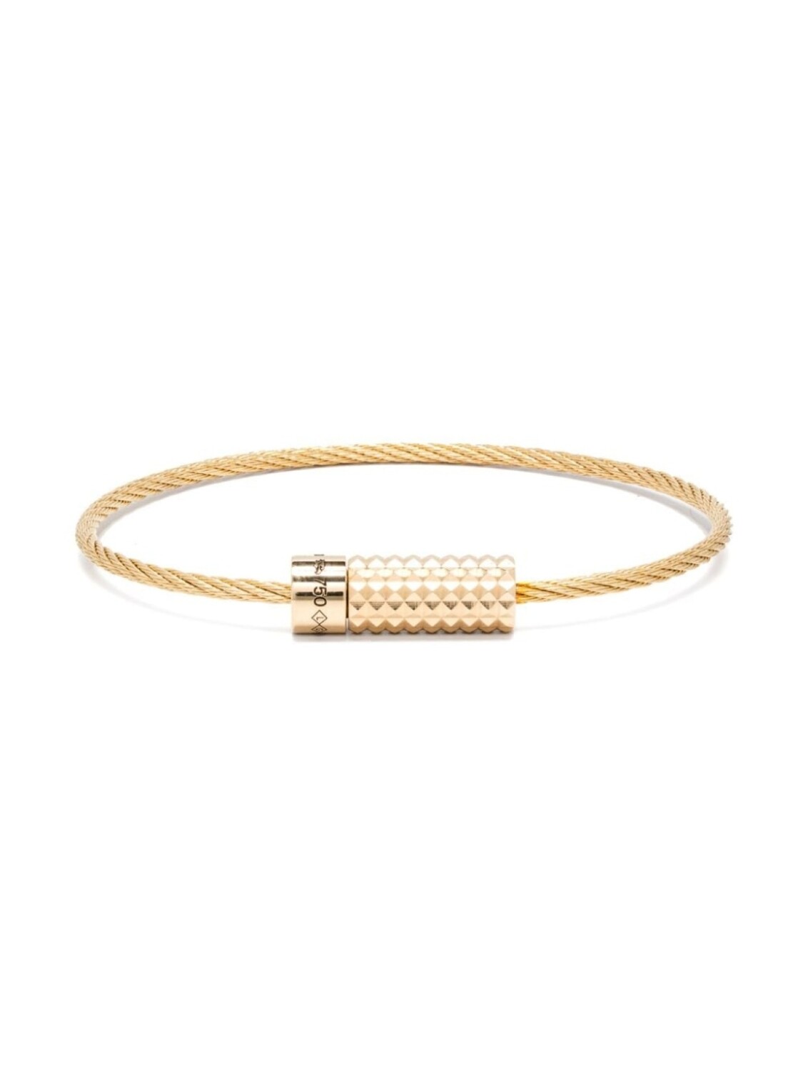 

Браслет Pyramid Guilloche Cable из желтого золота Le Gramme, золотой