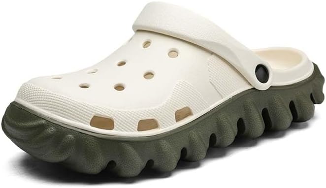 

Унисекс сандалии для сада, женские и мужские, с толстой подошвой, из легкого материала EVA, противоскользящие, износостойкие, модные пляжные сандалии, для использования дома и на улице Vtiao, зеленый