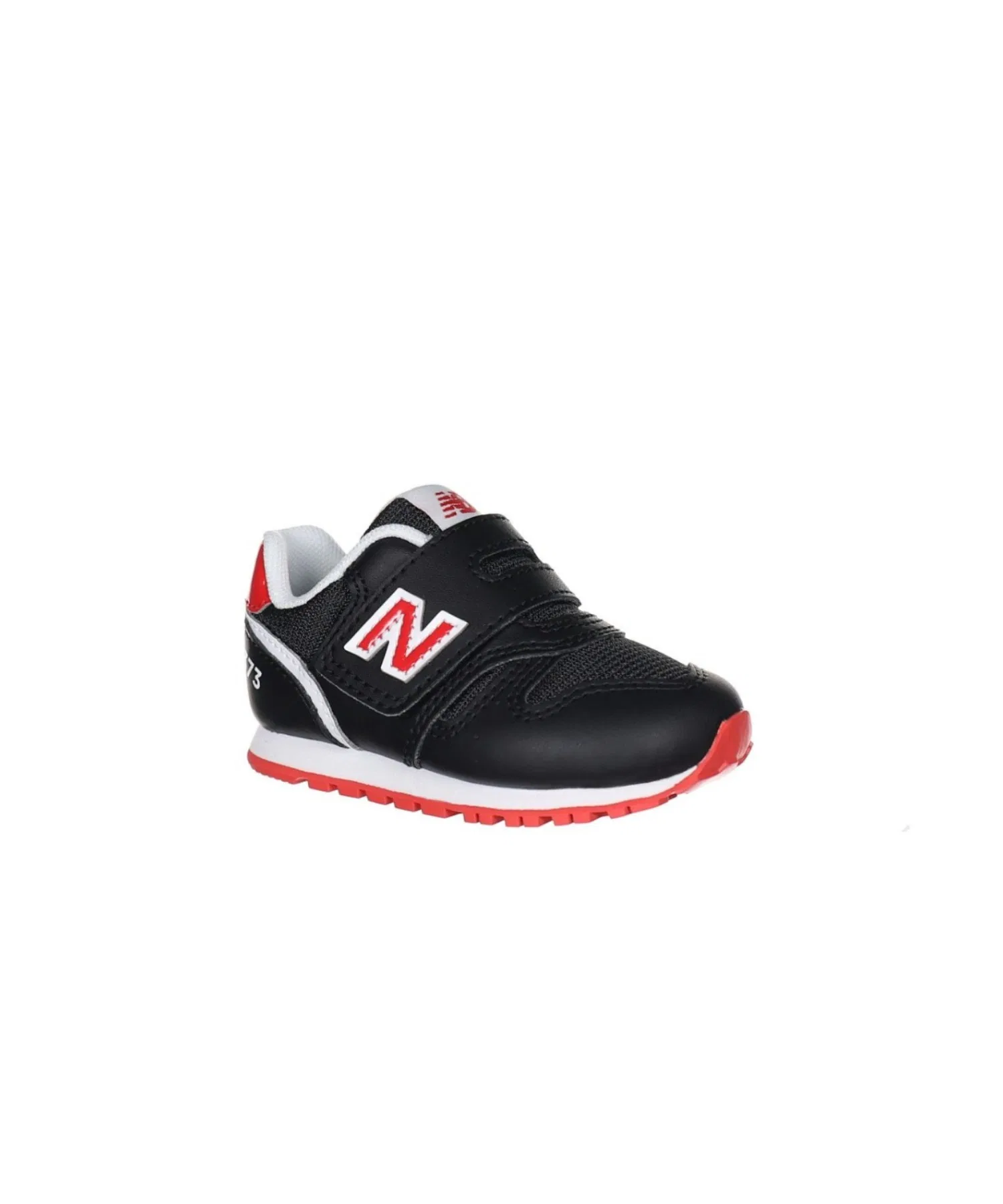 Детские кроссовки New Balance 373 Hook and Loop красно-чёрные — фото 4