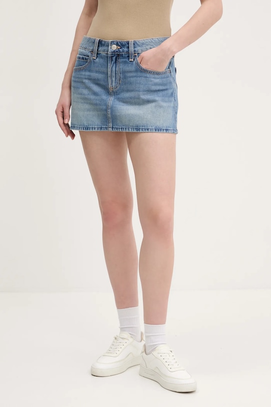 

Хлопковая юбка Hollister Co., синий