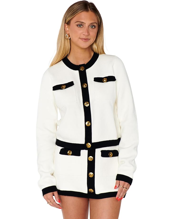 

Свитер Show Me Your Mumu Kit Cardigan, цвет Cream And Black Knit