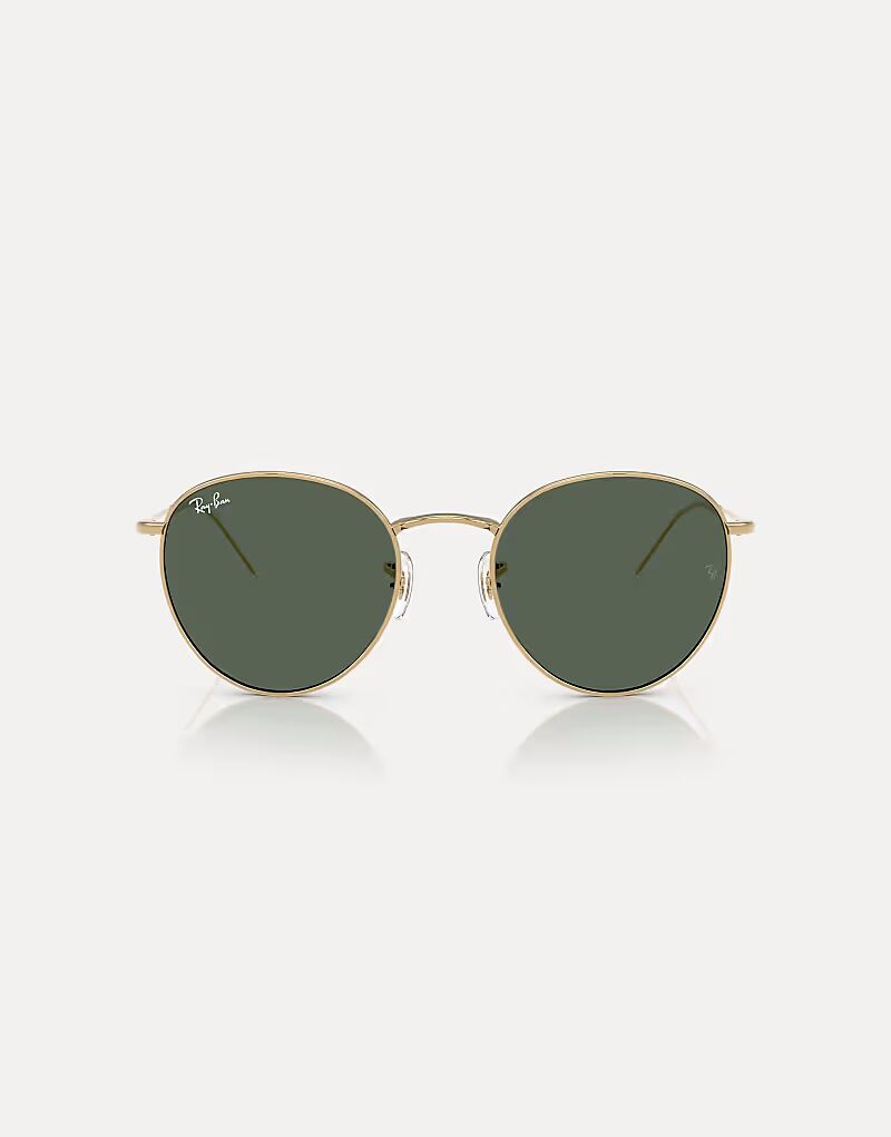

Солнцезащитные очки Round Phantos с зелеными линзами в оправе Arista Gold Ray-Ban