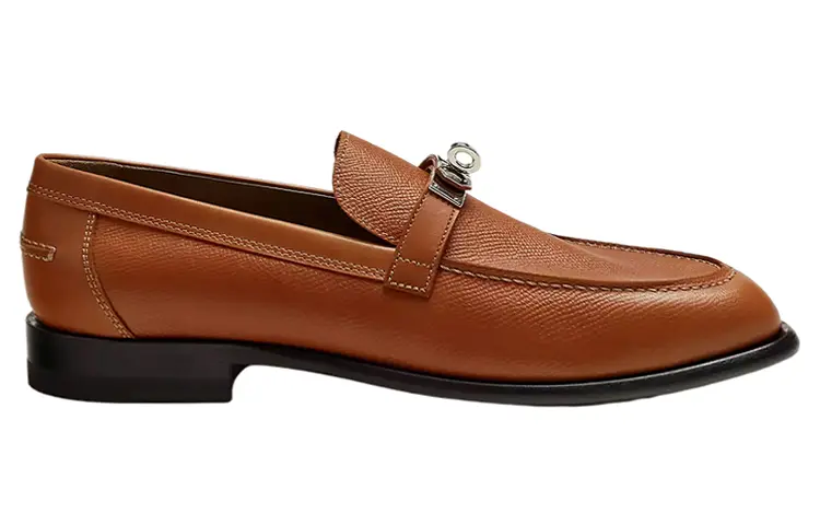 Туфли женские Hermès Destin с пряжкой, коричневый