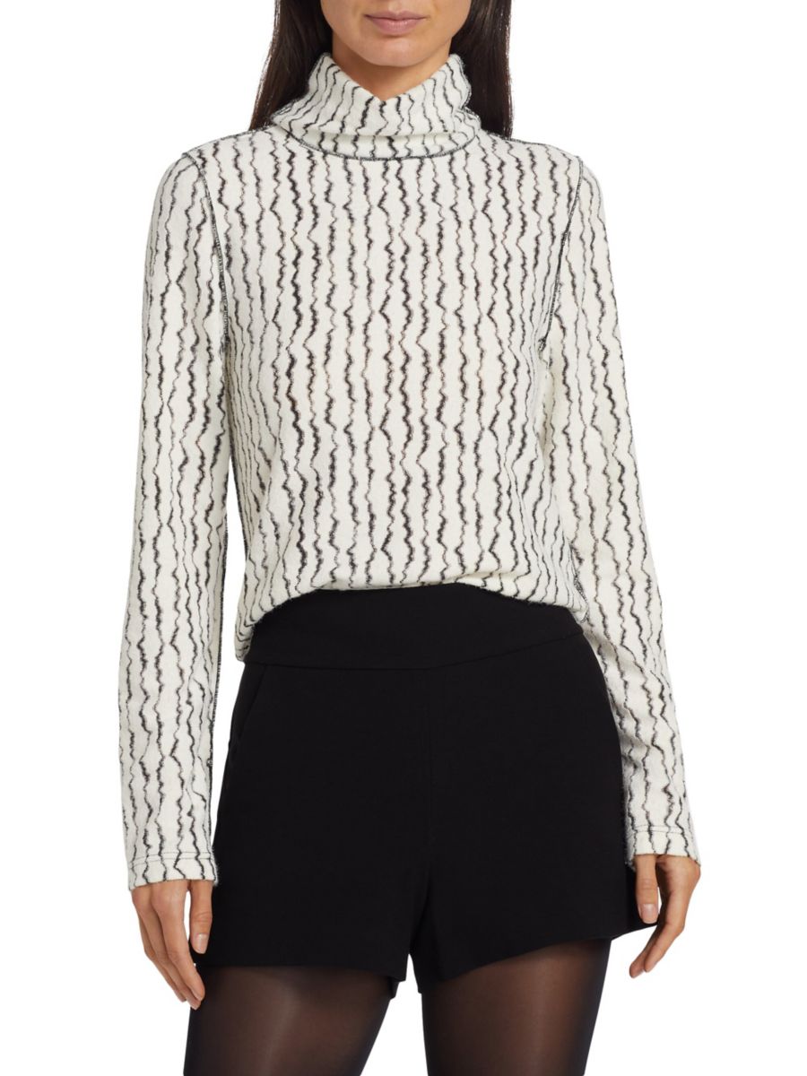 

Текстурированный топ с волнистым воротником If Only Studio, белый