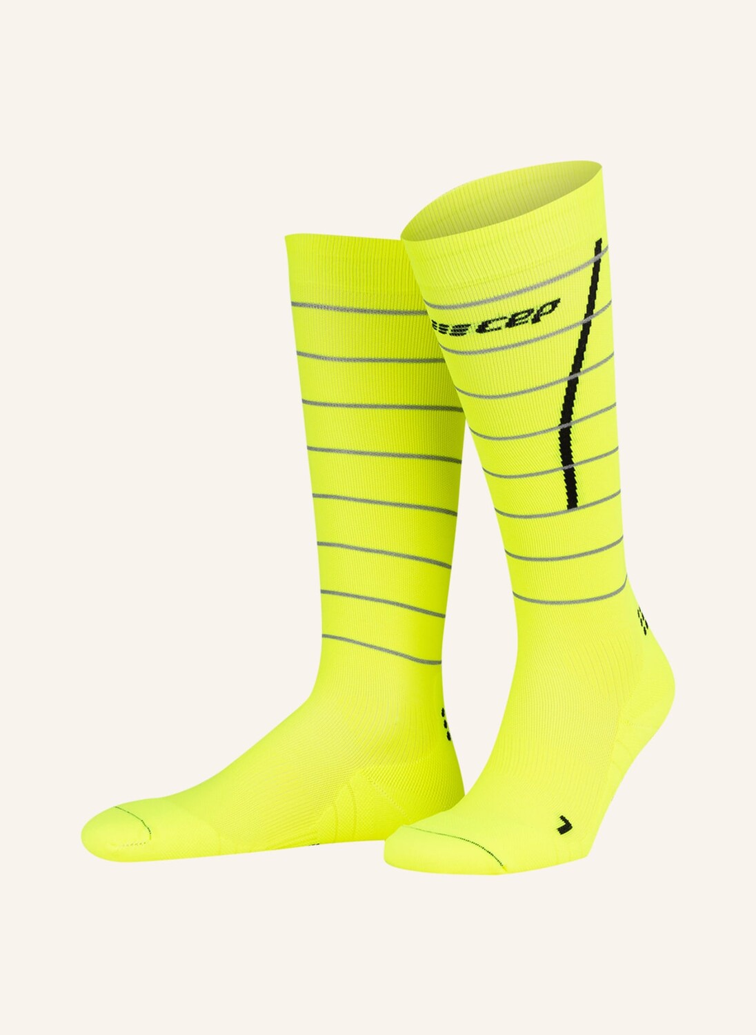 

Носки для бега reflective compression cep, цвет NEONGELB