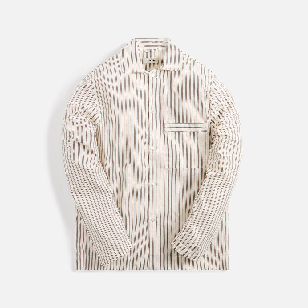 

Ночная рубашка Tekla Poplin Long Sleeve Pajama Shirt, цвет Hopper Stripes