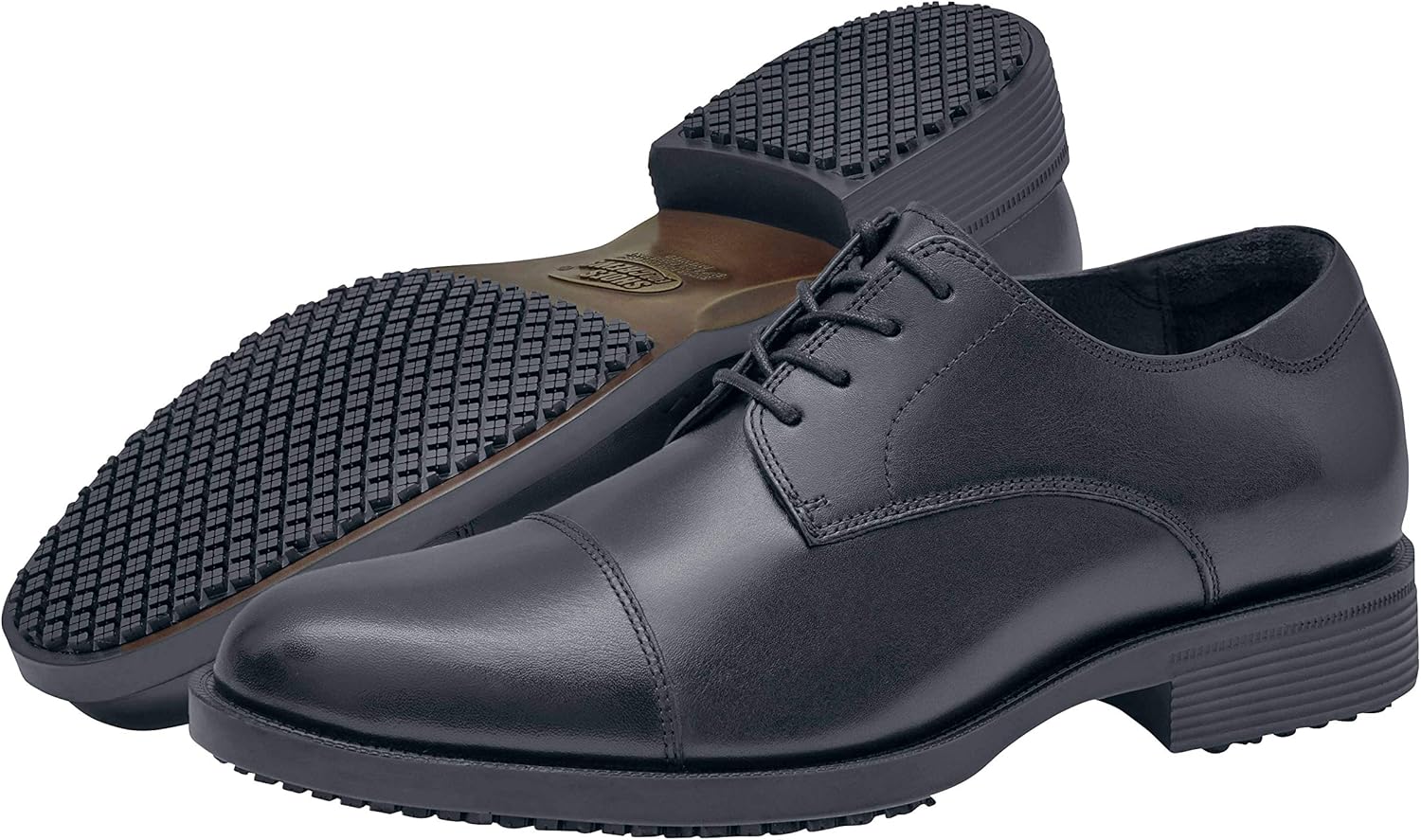 

Мужские противоскользящие оксфорды Shoes for Crews - элегантная, удобная, нескользящая рабочая обувь для мужчин в сфере гостеприимства, офисного и делового стиля, здравоохранения - Senator, черный