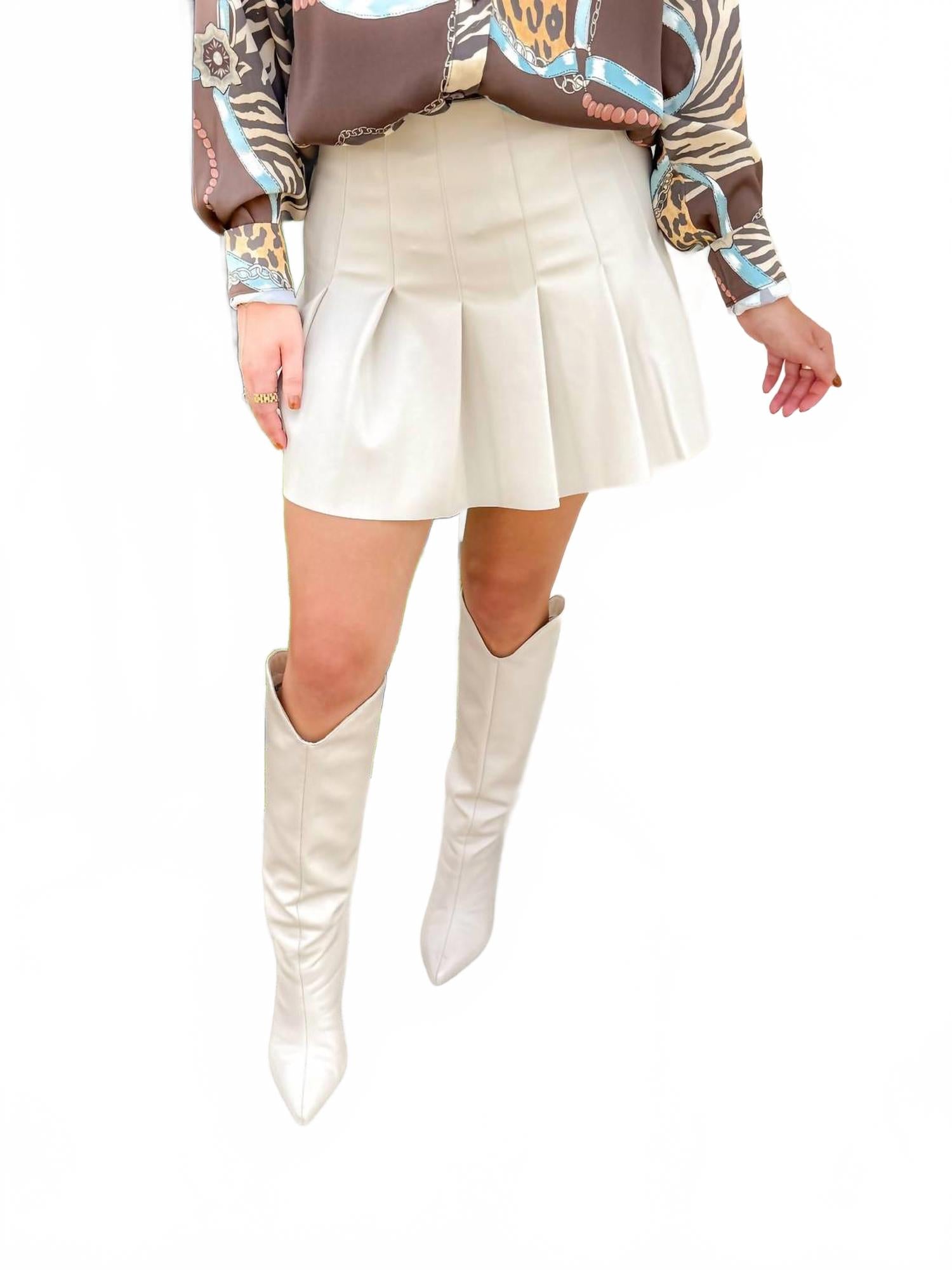 

Легендарная плиссированная юбка кремового цвета Sofie The Label, кремовый