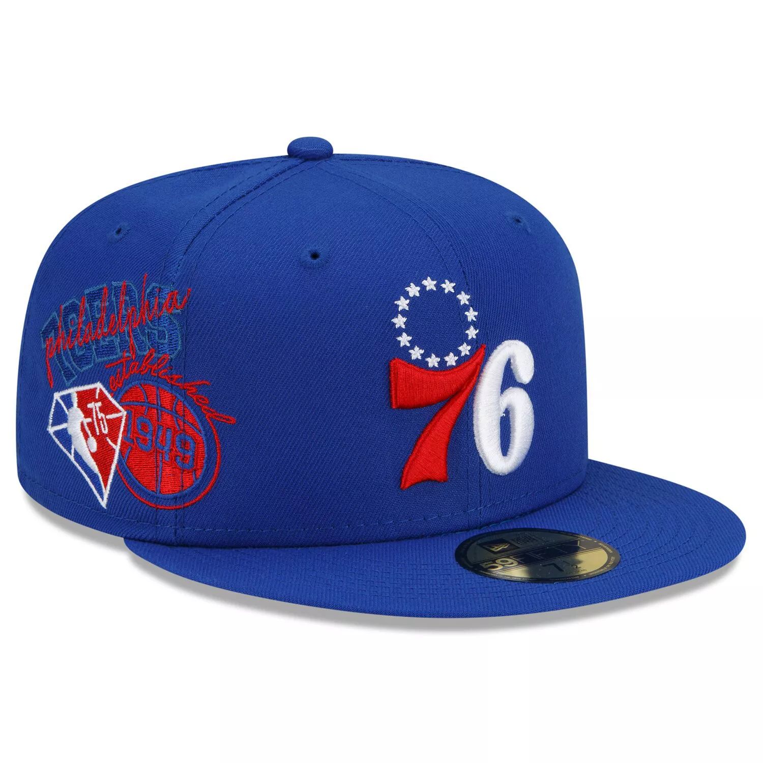 

Мужская облегающая шляпа New Era Royal Philadelphia 76ers Team 59FIFTY