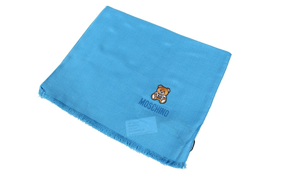 

МОСКИНО Вязаный шарф унисекс синий