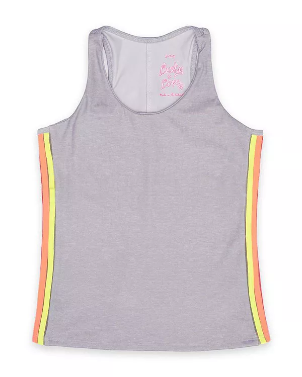 

Детская майка в полоску «призма» - для малышек и девочек постарше. Lucky In Love, серый