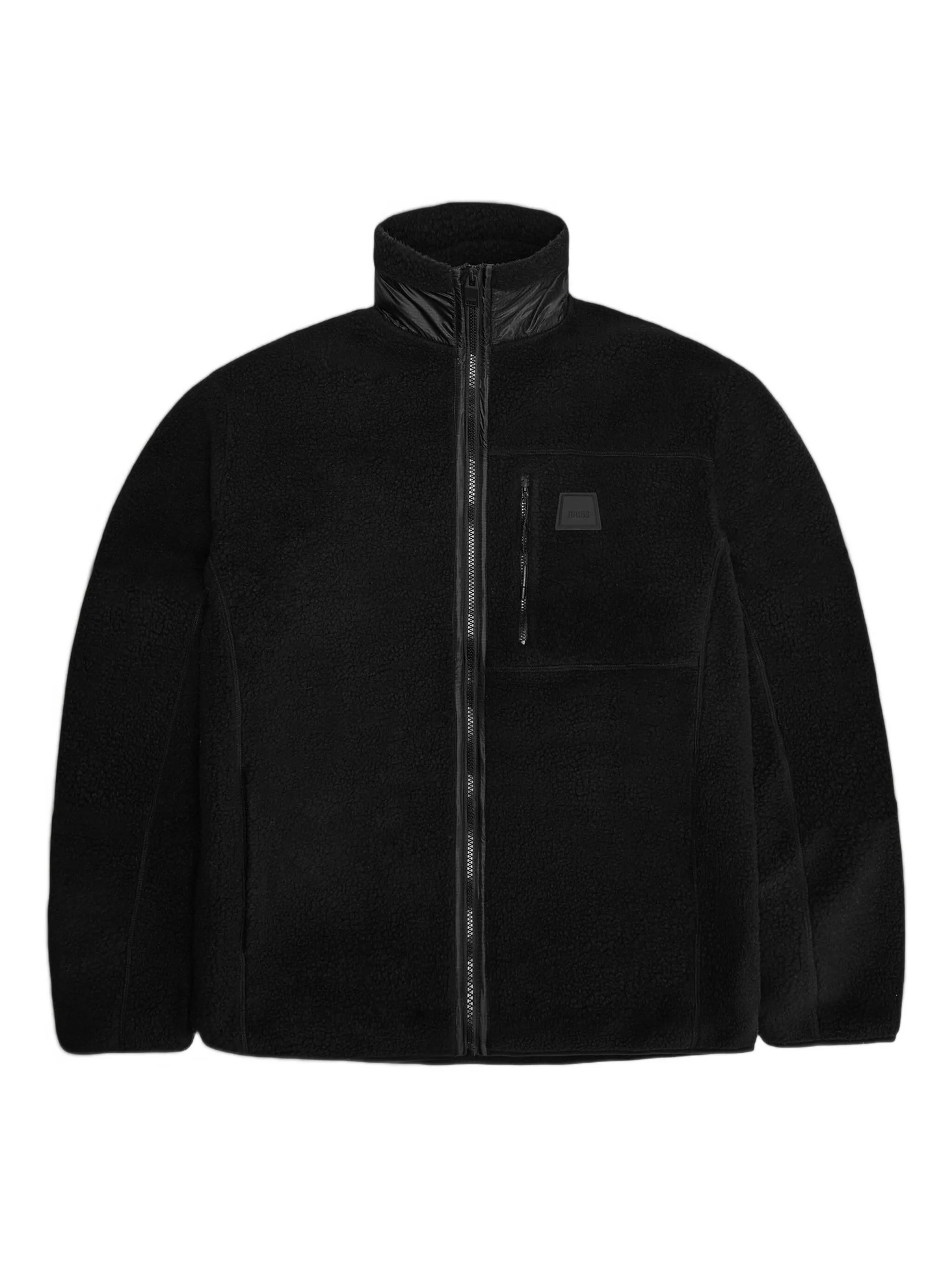 

Флисовая куртка со вставками Rains, черный