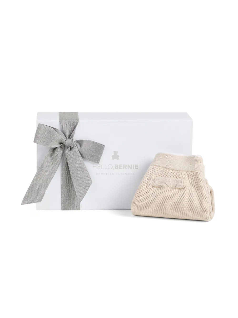Шорты с логотипом Brunello Cucinelli Kids, бежевый — фото 4