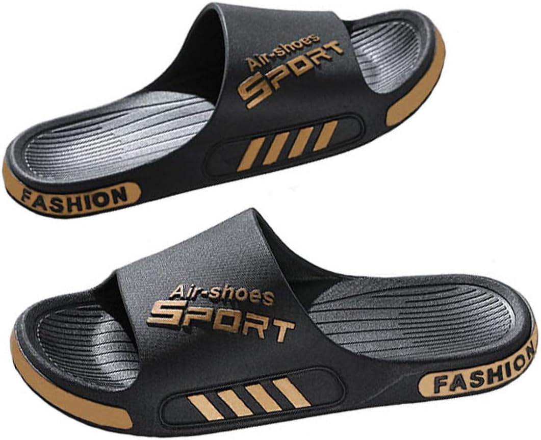 

Мужские сланцы IBAIOU больших размеров, модные тапочки для ванной, душа, бассейна и пляжа, черный/коричневый