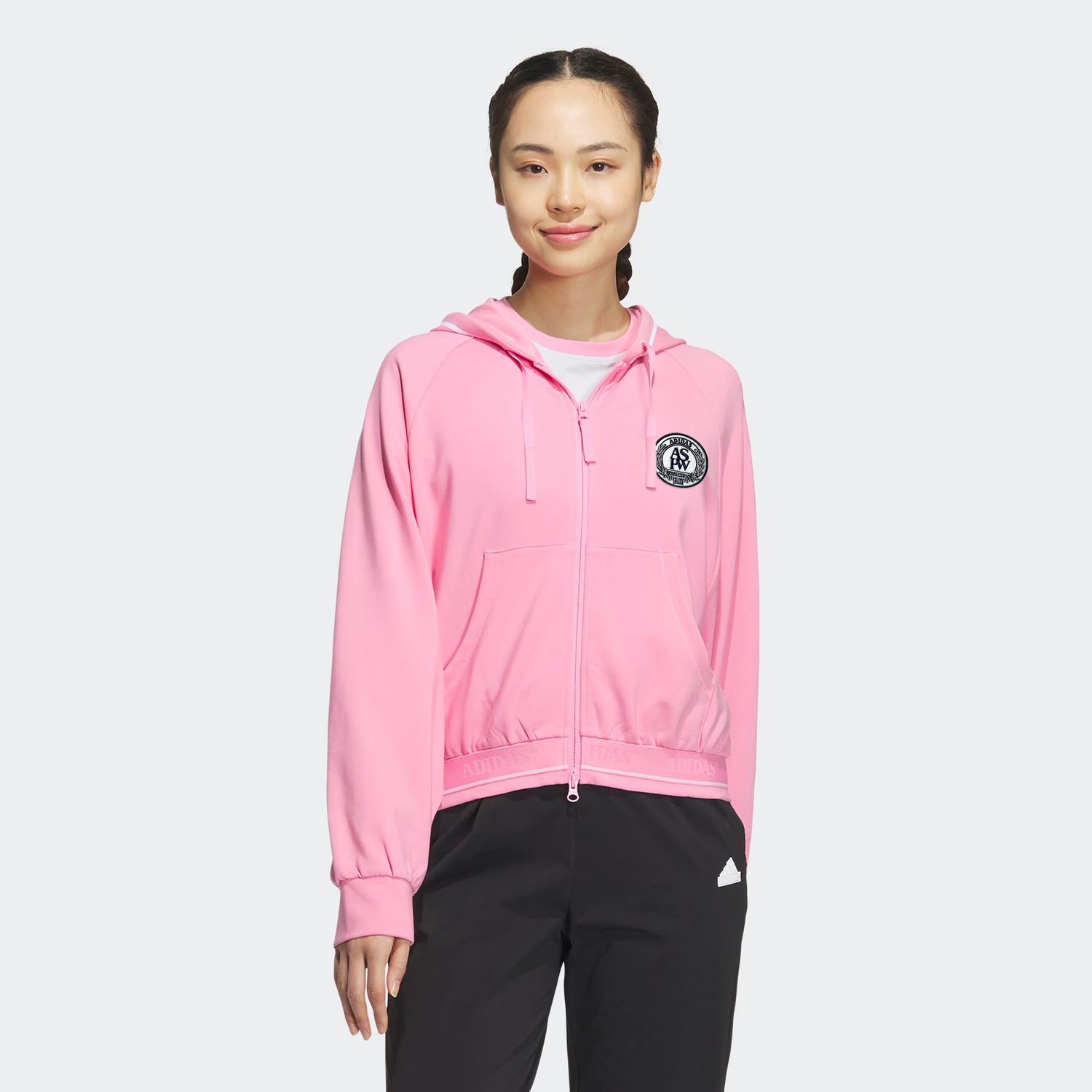 Adidas Короткий жакет женский Благословение Розовый, Blessing Pink — фото 4