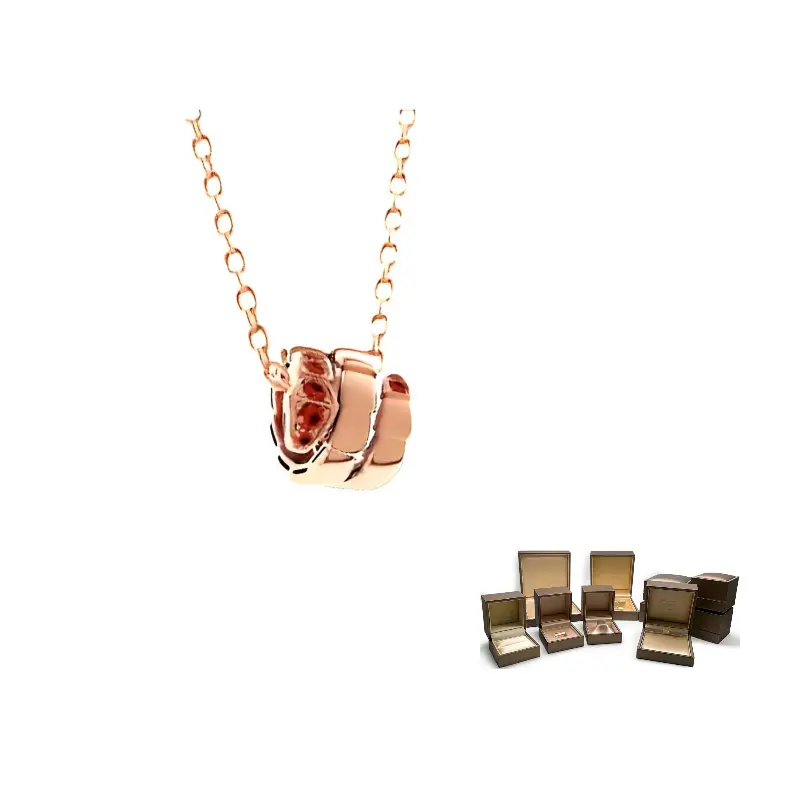 

BVLGARI Serpenti Series 18K Rose Gold Necklaces Unisex
