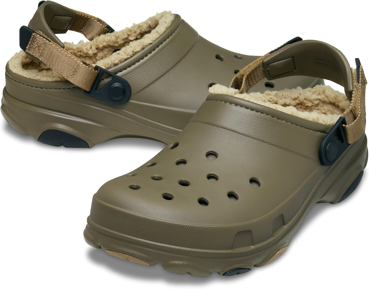 Кроксы для взрослых с подкладкой и регулируемым ремешком на пятке Crocs, Walnut — фото 2