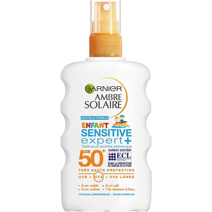 

Garnier Sensitive Expert+ Детский спрей SPF 50+ 200мл, Ambre Solaire