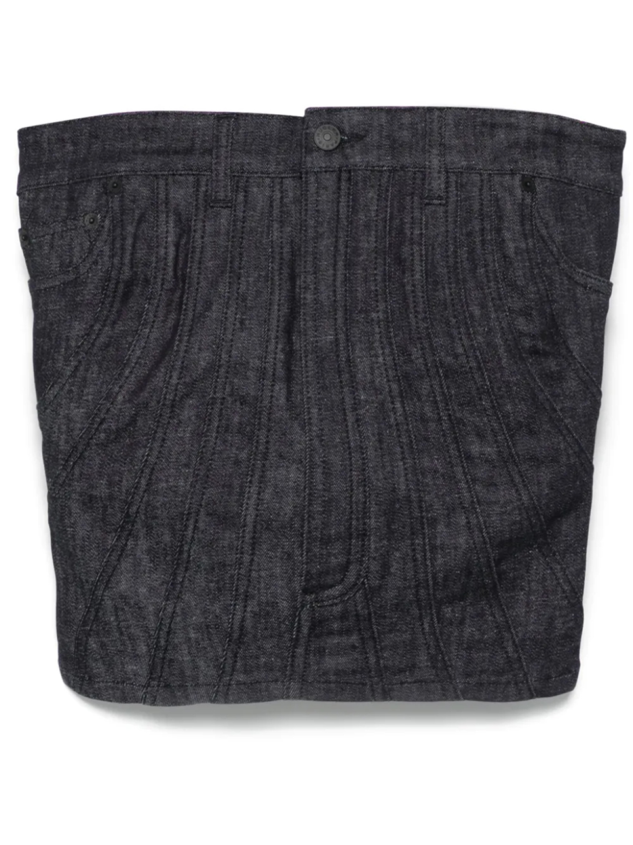 

Mugler джинсовый топ-бюстье, синий